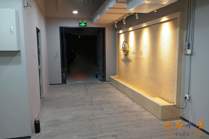 北京公司办公室流水水幕墙案例