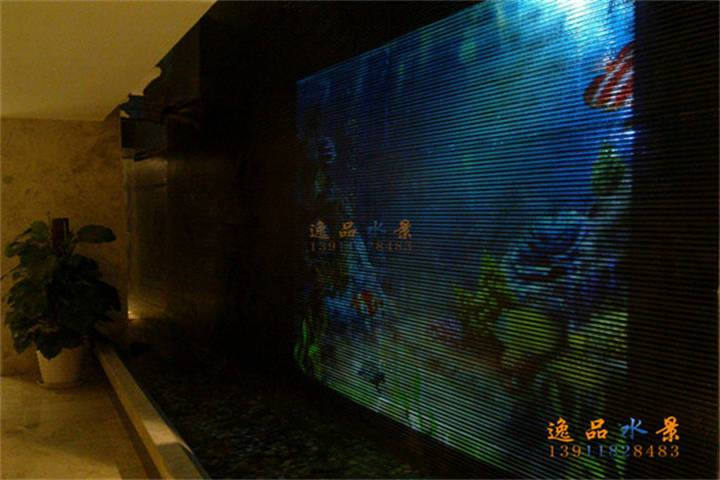室内水幕墙投影水景