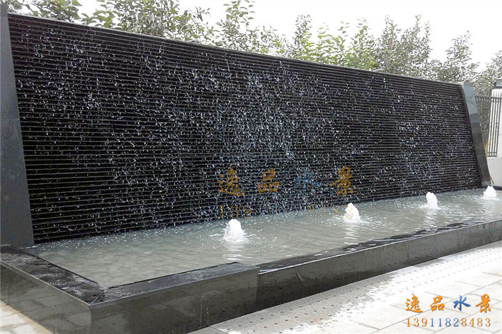 北京公司庭院水幕墙流水景观